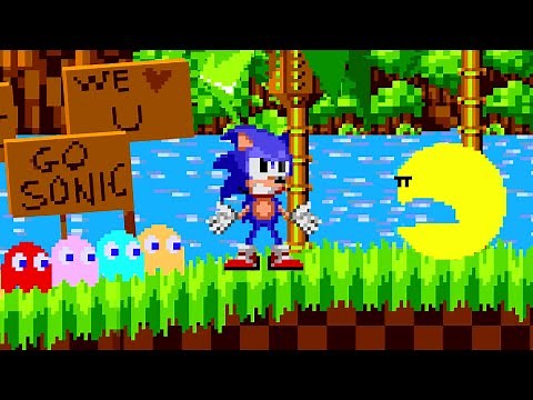 LOKMAN: Sonic the Hedgehog vs Pacman in a race