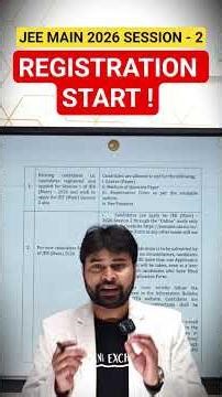 Jee Main 2026 Session 2 Registration Start | How To Fill Jee Main Session 2 Registration form