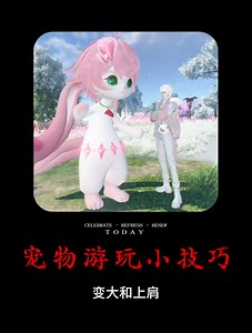 宠物游玩小技巧🌸宠物永久变大➕宠物上肩膀#大宋神机阁# #逆水寒全民制作人# #逆水寒手游#