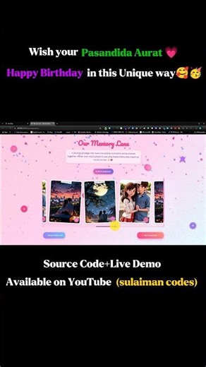 Beautiful Birthday Wish Page Design ✨ | HTML & CSS Short Project