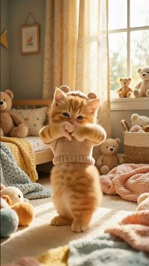 Kitten Dance #entertaininganimals #cat #cutecat #funny #catdance
