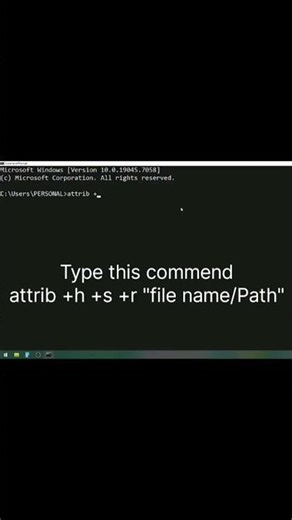 How to hide a folder using CMD commands! 🕵️‍♂️ #Shorts