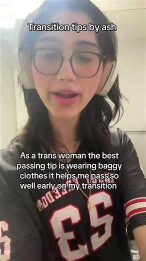 Trans woman passing tip baggy jeans