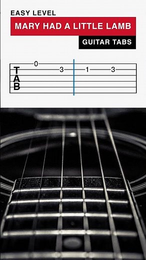 HOW TO Play Mary Had a Little Lamb on Guitar for Beginners (Easy TABS) #shorts
