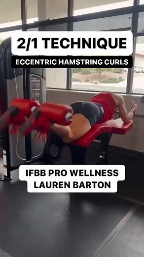 Here’s IFBB Wellness Pro and client Lauren demonstrating the 2/1 technique using hamstring curls. More on this below ⬇️ Technique: Hips are locked in against the pad, abs are engaged (“pull elbows into pockets” to help), then contract both hamstrings to initiate a curl of your heel in towards your butt with both legs. At the top you’ll take one leg off, then lower the weight down under control using one leg/hamstring. Both legs return to the pad to repeat the process again. 2-1-2-1-2-1 etc. You 