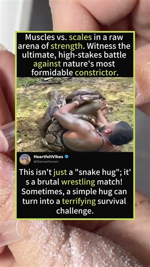 Raw Power: Man vs. Massive Python! #python #manvswild #natureismetal