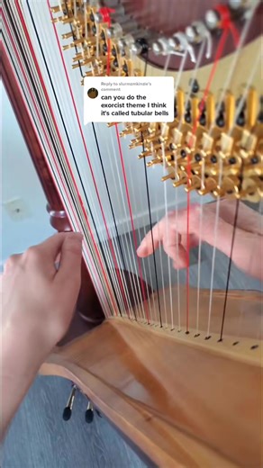 583K views · 18K reactions | POV: you're a harpist getting ready for spooky season  #harp #theexorcist #tubularbells #MikeOldfield | Kristan Toczko | Facebook