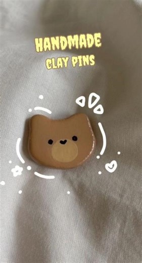 DIY cute and easy Handmade clay pins #shorts #shortsfeed