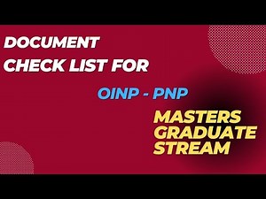 PART -2 Document Checklist for OINP-PNP Masters graduate Stream || EOI-Expression of Interest system