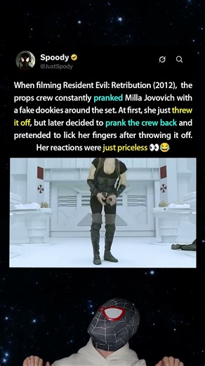 When filming Resident Evil: Retribution (2012), Milla Jovovich smelled something