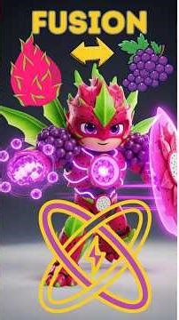 Fruit Fusion Robot! Dragon Fruit + Grapes Turn Into a Superhero 🤖🍇🐉 #ironman #marvel #avengers