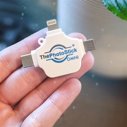 If your phone or laptop is FULL of precious family photos and videos you need to see this... ⠀⠀⠀⠀⠀⠀⠀⠀⠀ The PhotoStick OMNI is a revolutionary device that automatically finds, sorts, and saves ALL photos and videos from ANY device with just one click! ⠀⠀⠀⠀⠀⠀⠀⠀⠀ It works on phones, tablets, and computers so you can have ALL your files in ONE secure place. Never worry about your computer crashing, phone breaking, or losing files in the cloud again. ⠀⠀⠀⠀⠀⠀⠀⠀⠀ 💯 Over 4,350 ⭐⭐⭐⭐⭐ Reviews & Counting ✅