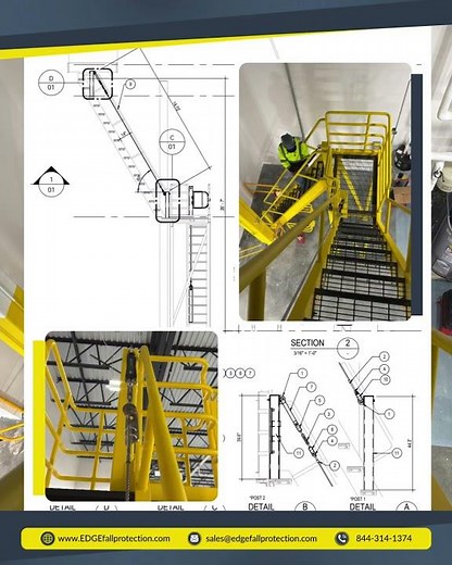 Safer Roof Access Starts Here | Ladder Fall Protection System Installed by EDGE Fall Protection