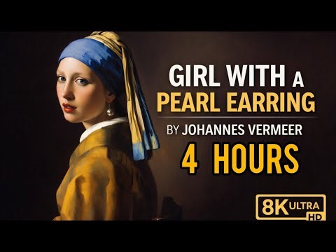 Girl with a Pearl Earring 8K Screensaver (4 Hours) | Johannes Vermeer Frame Art for TV Ultra HD