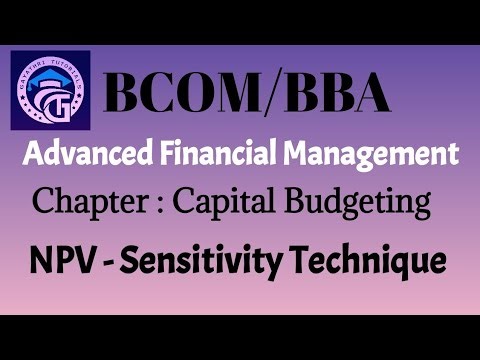 NPV under Sensitivity Technique-Advance Financial Management -BCOM/BBA
