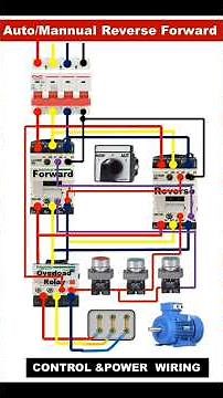 Auto Mannual Reverse Forward Starter Control Wiring| Reverse Forward Wiring with Selector Switch
