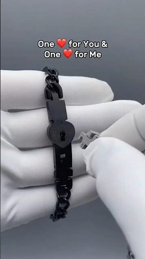 Heart Lock & Key Matching Bracelets for Couples. #couple #couplelove #gift #bracelet