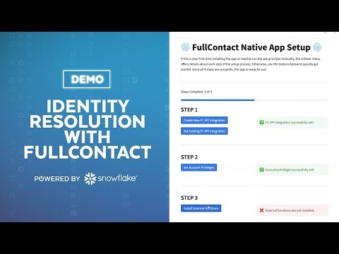 Demo of the FullContact Identity Resolution Platform