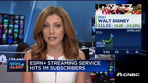 ESPN+ streaming service hits 1 million subscribers