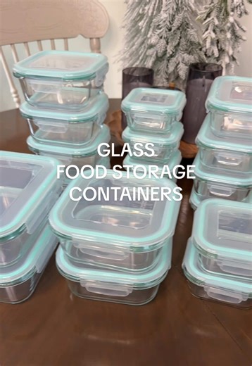 These are perfect for meal prepping!! #glassstoragecontainers #foodstorage #glassfoodcontainer #vtopmart #tiktokshopholidayhaul