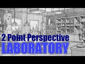 How to draw a Laboratory in 2 Point Perspective