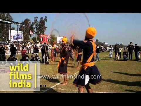 Gatka : performers spin the chakkar or wheel
