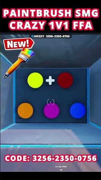 PAINT BRUSH SMG iN CRAZY 1V1 FFA ALL GUNS & RIDES FORTNITE - @hozzy HOZZY