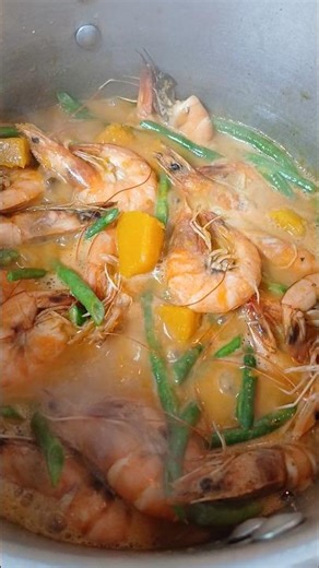 Ginataang Kalabasa with hipon 🦐 #cooking #filipinofood #satisfying