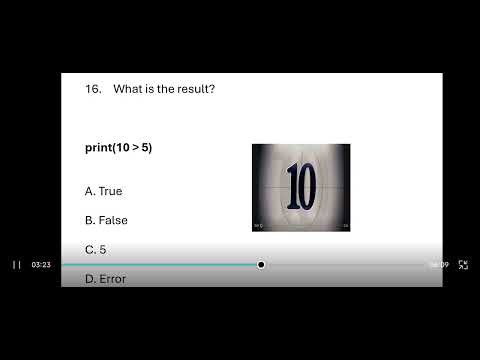 Fundamentals in Computer Programming Quiz (Coding 30 items)