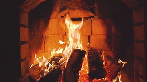 Cozy, crackling fireplace