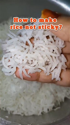 How to make rice not sticky?