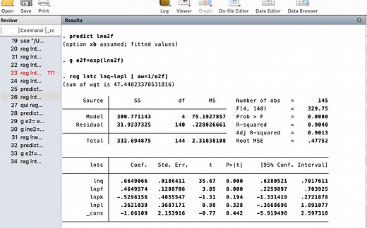 stata异方差问题解决——WLS方法