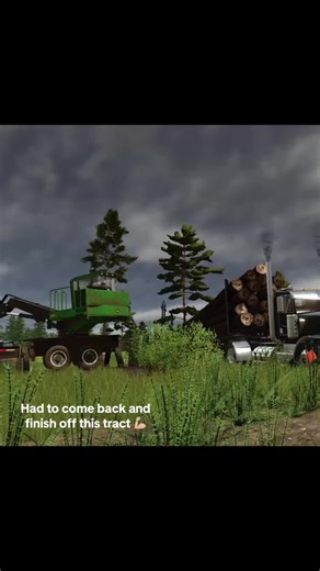 Gettin ‘er done 💪🏼 #peterbilt #johndeere #LA #logging #fyp