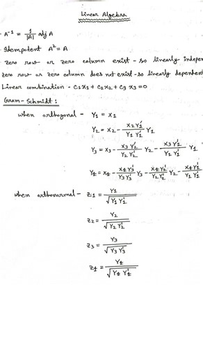 Linear Algebra formula |Statistics Major| #shorts #education #statisticsmajor