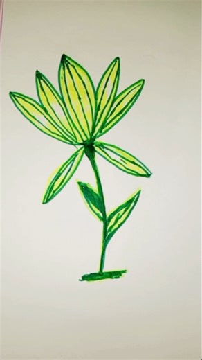 A simple flower drawing with watercolour pens.#artist. #drawing. #art.