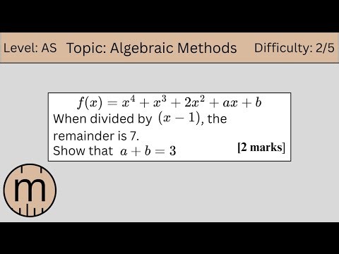 The Factor Theorem [IAL/Edexcel]