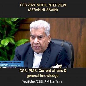 Afrah Hussain – CSS 2021 Mock Interview Conducted by CSPs Academy | CSS PMS Current Affairs & General knowledge