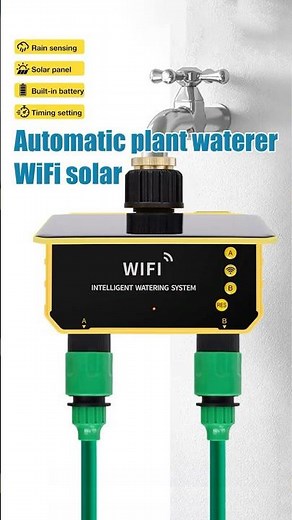 effortless gardening with this WiFi & Solar Powered Water Timer!