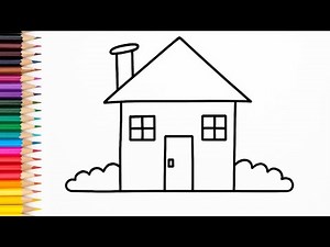Easy House Drawing for Kids | Simple Step by Step Tutorial