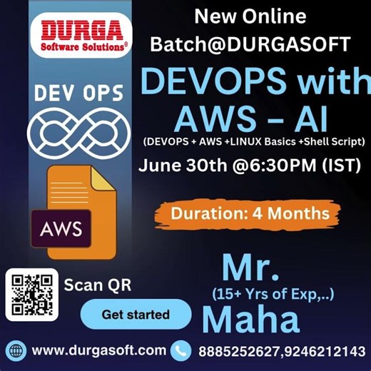 🚀 New Online Batch @DURGASOFT