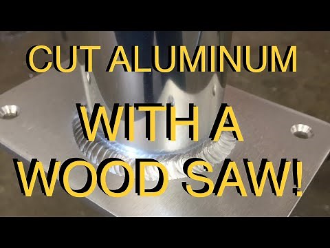 How to cut aluminum with a wood blade on a miter saw!