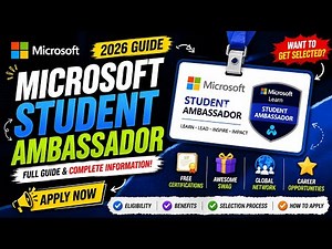 Microsoft Student Ambassador Program 2026 🔥 Full Guide | Eligibility, Benefits & How to Apply