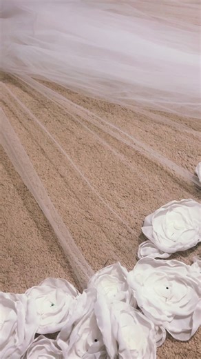 ✨own veil✨ Only snippets 🤍 So far 86 peonies pinned and it’s far far far from enough. She’s going to be a heavy one and will DEFINITELY make a statement 🤍 a further 80 peonies are ready to pin and after that I have to order more fabric. So far around 1300 petals have gone int this! All hand cut hand sealed by candle and hand sewn into flowers 🌺 Remember brides, perfection can take time and if you’re planning your perfect veil accessory please don’t hesitate to get in touch at tulleandthread.j