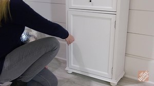 Home Decorators Collection Hampton Harbor 22 in. W x 10 in. D x 68 in. H White Freestanding Linen Cabinet BF-21892-WH