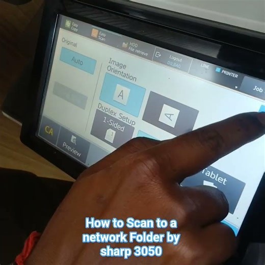 How to Scan to a network Folder by sharp 3050