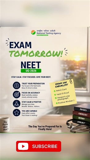 🚨 Things to Carry in NEET Exam Hall | Last Minute Checklist | NEET 2026😱🔥# neet2026