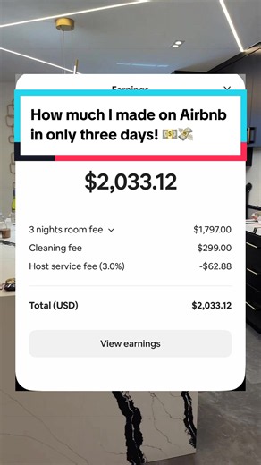 How much I made on Airbnb in only three days