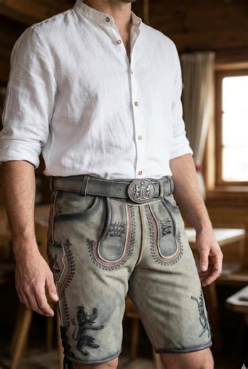 Authentic Bavarian Suede Lederhosen Men Shorts || Oktoberfest Outfit - Etsy