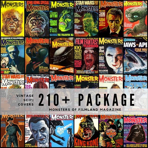 210  Famous Monsters of Filmland Covers / Vintage Horror & Monster Movie Art Collection / High‑res Printable JPG Bundle - Etsy Canada