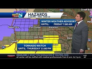Severe storms tracking through central Iowa